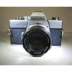 Minolta SRT-201 35mm SLR Film Camera W/ MD Mount Prime Lens (متجدد)