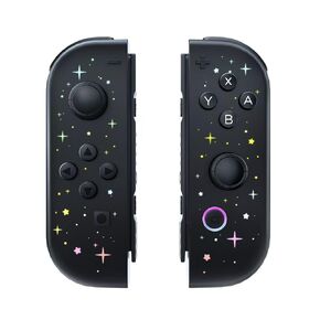 Pogriko Controller for Nintendo Switch Controller for Switch/Lite/OLED with LED Star, Double Vibration/Wake-Up/Screenshot/Motion Control
