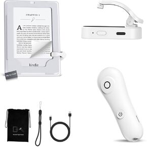 Page Turner for Kindle with Case, 2025 New Remote Control Page Turner for Kindle Paperwhite Oasis, Clicker Accessories for Reading Novel/Comic, Compatible with iPhone, Kobo, iPad, Android Tablet-Pink
