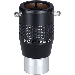 Barlow Lens 3X 1.25Inches Fully Multi-Coated Lens Metal Barlow Lens Accessories For Astrophotography Gifts