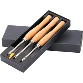 3pcs Wood Lathe Turning Tool Set with Carbide Insert Woodworking Lathe Tools