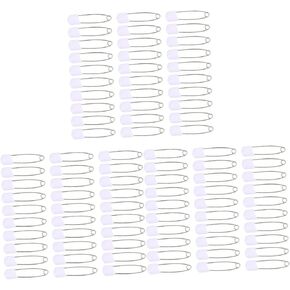 HOMSFOU 2sets 50pcs Diaper Pins Multifunctional Safety Brooch for Clothing Durable Nappy Pins for DIY Crafts and Jewelry Making with Smooth Surface 50pcs*2