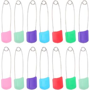 LIFKOME 100pcs Boy Girl Safety Brooches Diaper Secure Locking Closure for Easy Use for Cloth Diapers and Accessories