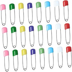 LIFKOME 100Pcs Plastic Ends Safety Pins for Cloth Diapers Bibs and Nappies Heavy Duty Resistant for Securing Blankets and Clothing