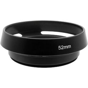 35 37 39 40.5 43 46 49 52 55 58 62 67 72 77 82mm Vented Lens Hood Metal Hollow Lens Hood Screw in Curved Vented Lens Hood Shade (39mm,Silver)