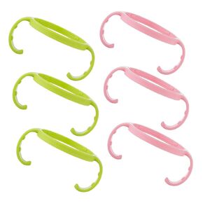 Kisangel 6 Pcs Bottle Handles Removable Feeding Bottle Grip Flexible Twist Resistant Compatible with Food Grade Material Easy Transition for Independent Drinking