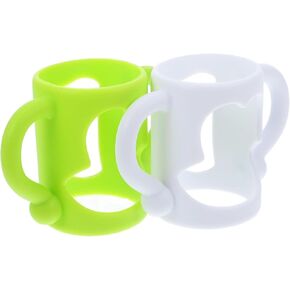 مقبض زجاجة سيليكون 2pcsportble 2pcs قبضة زجاجة متينة لسهولة التغذية المريحة