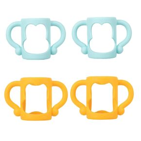 4Pcs Silicone Feeding Bottle Handle Ergonomic Design for Milk Bottles Durable Flexible Easy to Clean Install Prevents Leakage for Independent Drinking