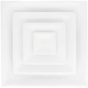 Replacement for DF4W-8 T-Bar 3-Cone Fixed Pattern Diffuser w/ 8" Collar