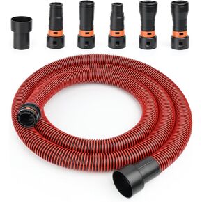 Shop Vacumn Hose Adapter Kit for Home and Shop Vacuums System,7 Fittings/Adapters Fits Most Brands,Quick Switchable Dry Wet Vacuum Hose (16 Ft)