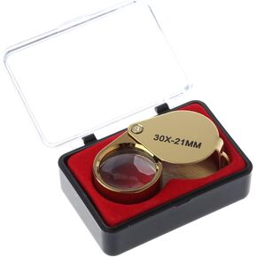 for Key Chain 30x Glass Reading Standing Multifunctional Folding Glass with Chain Glass,Plastic