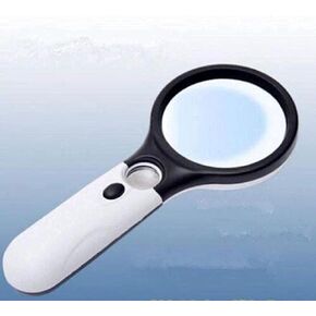 Magnifiers, 3 Led Light Handheld Jewelry Magnifier Reading Magnifier 40X 5X Magnifying Glass Magnifier/Black (White)