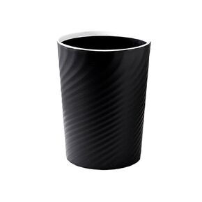 Large-Capacity Trash Can for Home & Office, Open-Top Design with Pressing Ring, Plastic Waste Basket for Kitchen, Living Room, Bedroom, and Compost Bin(Black)
