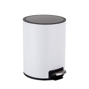 Champagne Gold Drum-Shaped Pedal Trash Can with Lid, Stainless Steel Step Trash Can for Kitchen, Office, Bedroom, Bathroom, 12L(Copper)