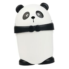 Small Trash Can Cartoon Panda Garbage Can Portable Desk Waste Bin Stylish and Attractive