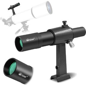 Alstar Finder Scope, 6x30 Finderscope Provides Straight-Through Not-Corrected Image Optical for Astronomy Telescopes, Fully Multi-Coated Optics Adjustable Bracket