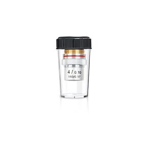 4X Objective Brass Achromatic 195 Objective Lens Clear Standard 20mm Thread Biological Microscope Objective Telescope Accessories, Sliver Color