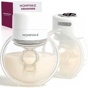 Wearable Breast Pump S12, Hands Free Wearable Breastfeeding Pump with Adjustable Suction, Electric Portable Wireless Breast Pump, 24mm, 2 Pack, White