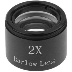 Barlow Lens 1.25 Inch 2X Magnification Metal Lightweight Durable Astronomy Telescope Eyepiece M28.6 Thread