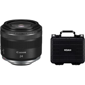 Canon RF 24mm f/1.8 Macro is STM Lens Bundle with Weatherproof Hard Case (2 Items)