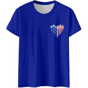 Short Sleeve T Shirts for Women Casual Stars and Stripes Patriotic T Shirts USA Flag Stars Stripes Graphic Blouses