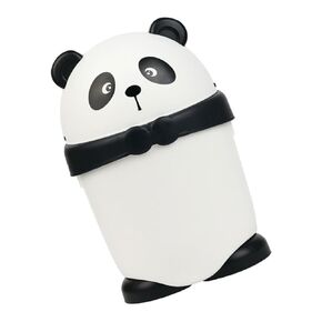 Healifty Cartoon Panda Trash Bin Lid سلة نفايات لطيفة للبنين والبنات - تصميم خفيف الوزن لتخزين القمامة الصغيرة ومساحات الترتيب