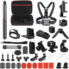 40 في 1 مجموعة ملحقات لـ Osmo Pocket 3 ، بما في ذلك Carry Case و Pov Chest Mount و Magnetic Mount و Accound و Detectory و Car Mount و Selfie Stick و Tripod و Phone Rolder