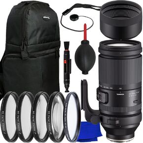 Ultimaxx Starter Tamron 150-500mm f/5-6.7 Lens Bundle (X-Mount) - Includes: 4PC Macro Close-Up Filter Kit, Protective UV Filter, Water-Resistant Sling Backpack, Lens Cap Keeper & More (15pc Bundle)