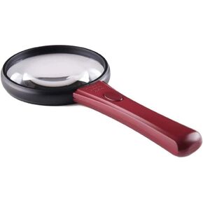 JSEIAJB Extra Large 4X Magnifying Glass with 4 Bright LED Lights Zoom Lens, [Upgraded] Adjustable Brightness Level Illunimated Magnifier for Reading Small, Aging Eyes Seniors & Hobbies(7.5 * 18.5cm)