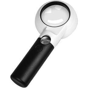 JSEIAJB Hand-held Magnifying Glass with LED Rechargeable