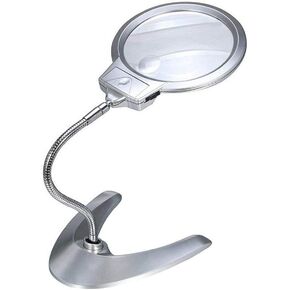 JSEIAJB Desk Lamp Magnifying Glass, Bracket Repair Enlarge Engraving Drawing Learning Office Folding Loupe