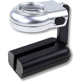 JSEIAJB Mini Three-Folding 10X Magnifier Zinc Alloy Magnifier Magnifying Glass with Scale for Textile Optical Jewelry Tool