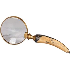JSEIAJB Brass Magnifier, Antique Handle 10X Reading Glass for Reading Book Recognition Gift Retro
