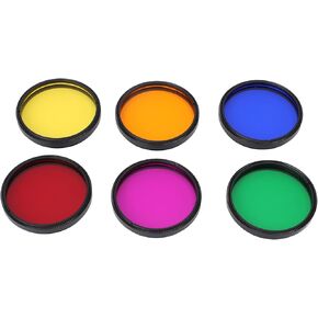 Telescope Eyepiece Filter Set Colorful 2 Inch Moon Nebula Kit for Planetary Observation