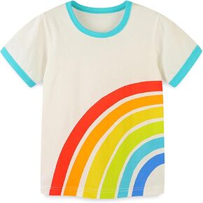 Baby Toddler Boys Shirts Short-Sleeve Little Kids Cotton t Shirts Boys Tops Tees 18M-5T