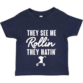 They See Me Rollin’ They Hatin’ Hip Hop Strollin’ Baby Infant Toddler Tee Shirt (Assorted Colors)