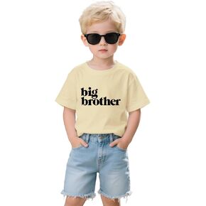 Big Brother T Shirt Toddler Boys Promoted to Big Brother Shirt Newborn Announcement Short Sleeve Tees