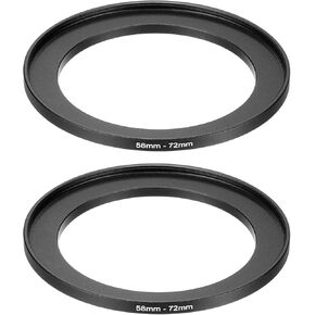 PATIKIL Step-Up Ring Adapter 58mm to 67mm, 2 Pcs Filter Step-up Rings Camera Lens Filters Metal Ring Digital for ND IR DSLR Lenses, Black