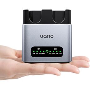 بطاريات LLANO 2-Pack NP-W126S وشاحن سريع 20W ل FUJIFILM X100VI X100V XT30II XM5 XM5 X100F XT3 XE4 XE4 XA7 X-PRO3
