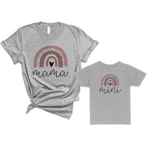 Rainbow Mama and Mini Mommy and Me Matching Shirt with Baby
