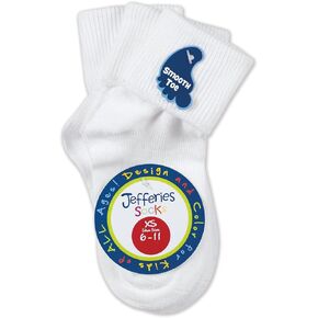 Jefferies Socks Girls School Uniform Seamless Dress Turn Cuff Ankle Socks 3 Pair Pack
