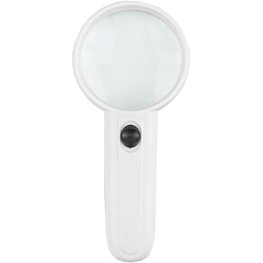 JSEIAJB Magnifier with LED Light Handheld Plastic Frame Glass Lens Reading Magnifying Glass