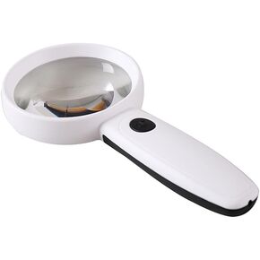 JSEIAJB Charging Handheld LED Reading and Maintenance High-Power Magnifying Glass with Light
