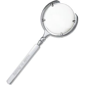 JSEIAJB Handheld Magnifier Magnifier Reading Magnifying Glass for Reading Book Inspection Coins Map(White-Dinosaur Doodle4)