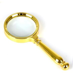 JSEIAJB Large Lens Handheld Magnifier Magnifier Reading Map Newspaper Handle Magnifying Glass(White-Patch Five-Pointed star4)