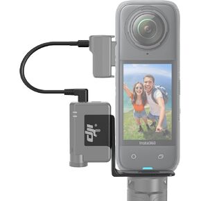 Cynova Insta 360 X4 DJI MIC Mini Mount ، قوس MIC غير المرئي لإكسسوارات Insta360 X4 ، متوافقة مع Insta360 x4 / x3 （مع كابل الصوت 3.5 مم）