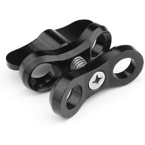 BGNing 1inch Diving Lights Ball Butterfly Clip Underwater Tripod Clamp 2 Mount Hole Clamp Adapter for Underwater Diving Light Arm System (Red)