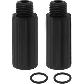 2 Packs Air Compressor Oil Cap Plug Compatible with Craftsman Powermate Coleman Husky E100087 Replacement Part Black 0.6In Thread M15 1.5mm included Gasket Seal