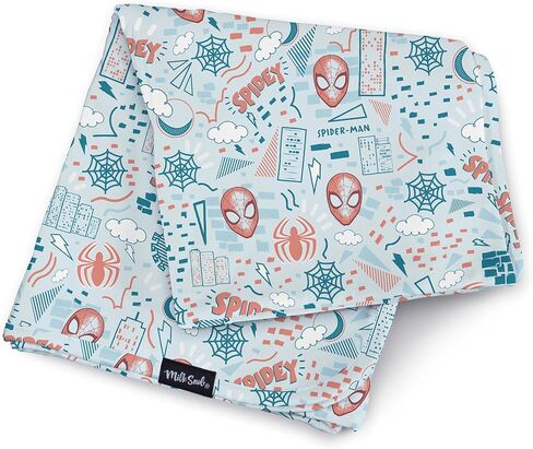 Milk Snob Marvel Infant Boy/Girl Swaddle Blanket, Soft Receiving, Security and Play, Toddler Infant Newborn Bedding, Baby Shower, Baby Registry Gift (Spider-Man Sketch Book) 34 * 34 inches in Saudi Arabia