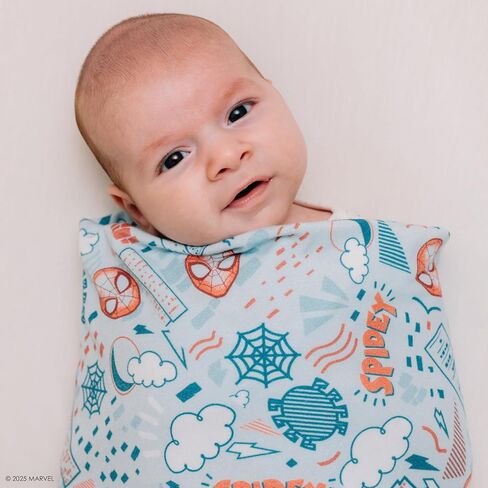 Milk Snob Marvel Infant Boy/Girl Swaddle Blanket, Soft Receiving, Security and Play, Toddler Infant Newborn Bedding, Baby Shower, Baby Registry Gift (Spider-Man Sketch Book) 34 * 34 inches in Saudi Arabia